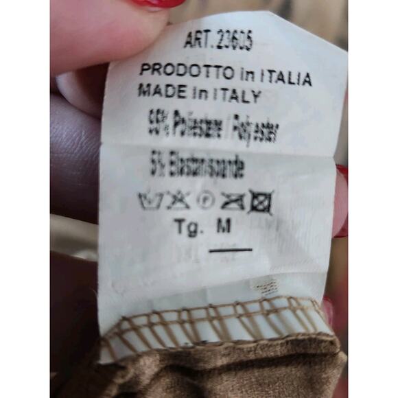 Y2K Kimika Ethnic Tribal Faux suede Shift Mini Dress w/ Fringe Euro Summer M - Picture 5 of 9